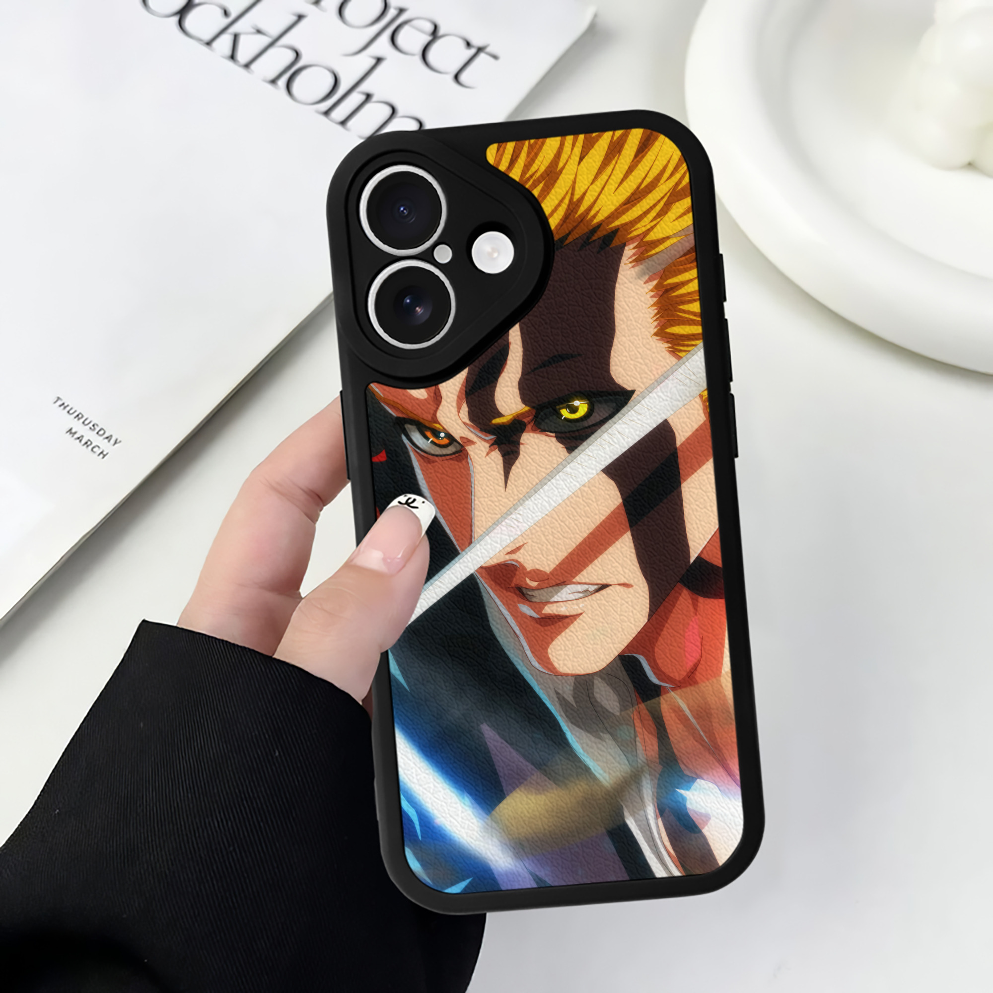 （画像用） ブリーチ BLEACH 【iPhone 16シリーズ対応】シリコンスマホケース（レザー調） 材質：シリコン